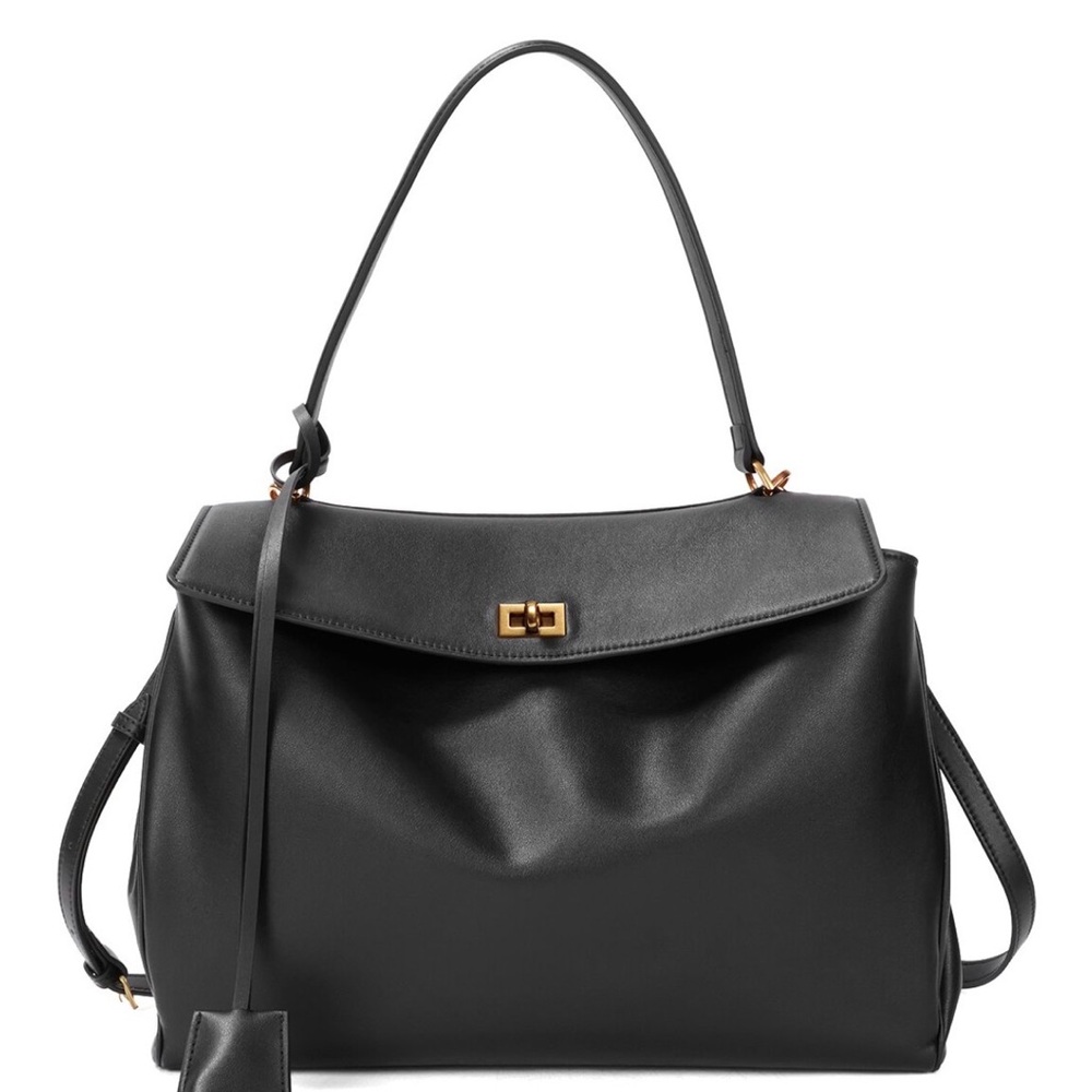 Black Leather Shoulder Bag